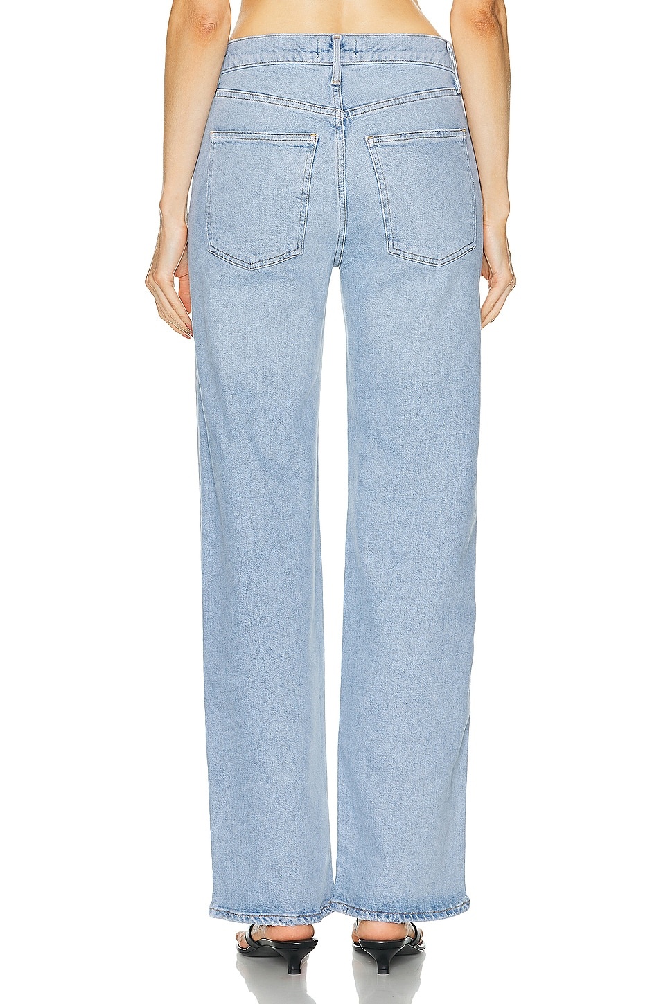 Harper Mid Rise Wide Leg Straight - 3