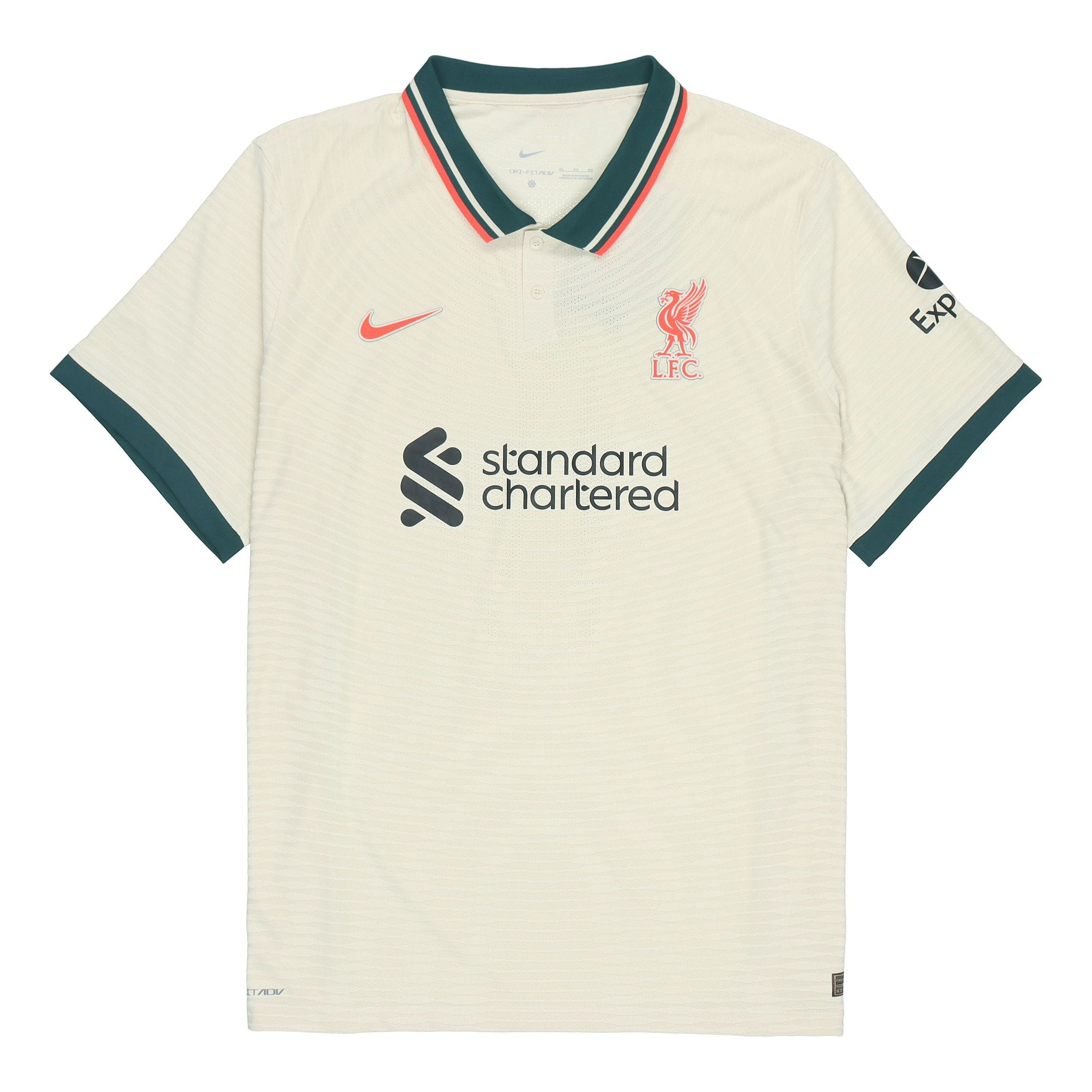 Nike Soccer/Football Sports Short Sleeve Jersey AU Player Edition 21-22 Season Liverpool Away Gray D - 1