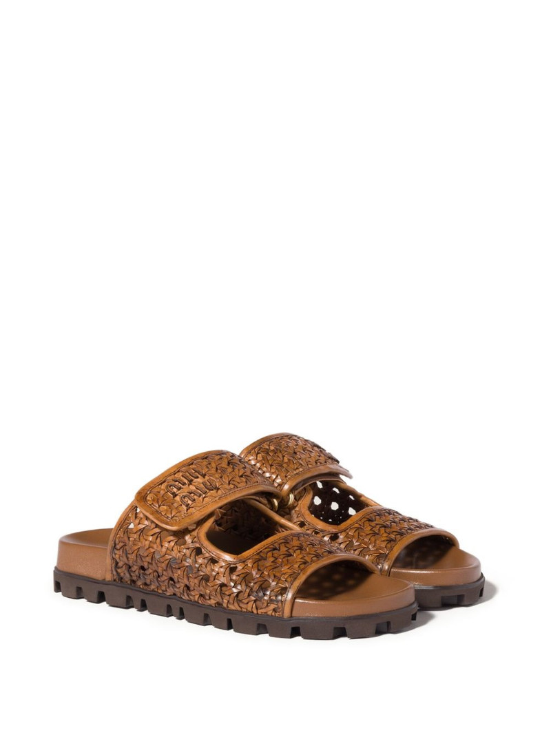 Miu Miu woven lug-sole sandals outlook