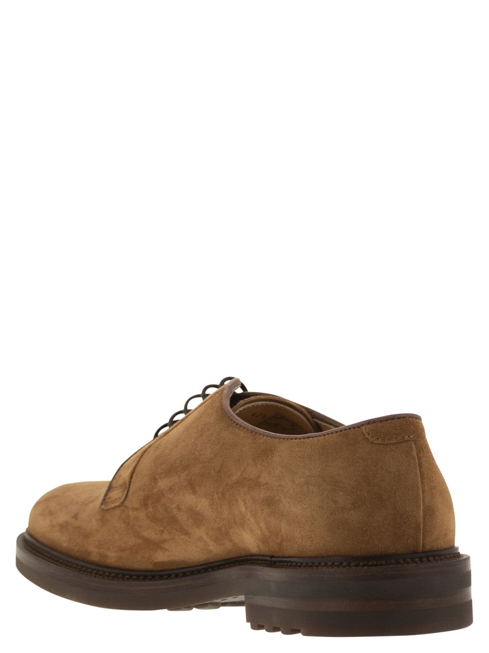 Brunello Cucinelli Men Suede Derby - 3