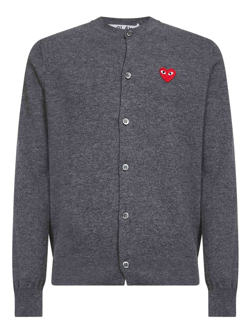 button heart-logo cardigan 1