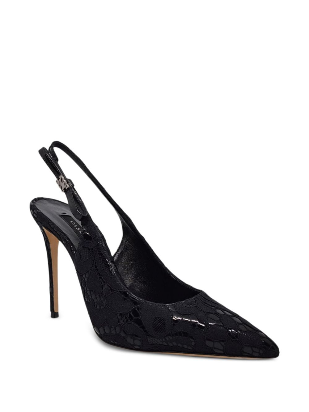 lace slingback pumps - 2