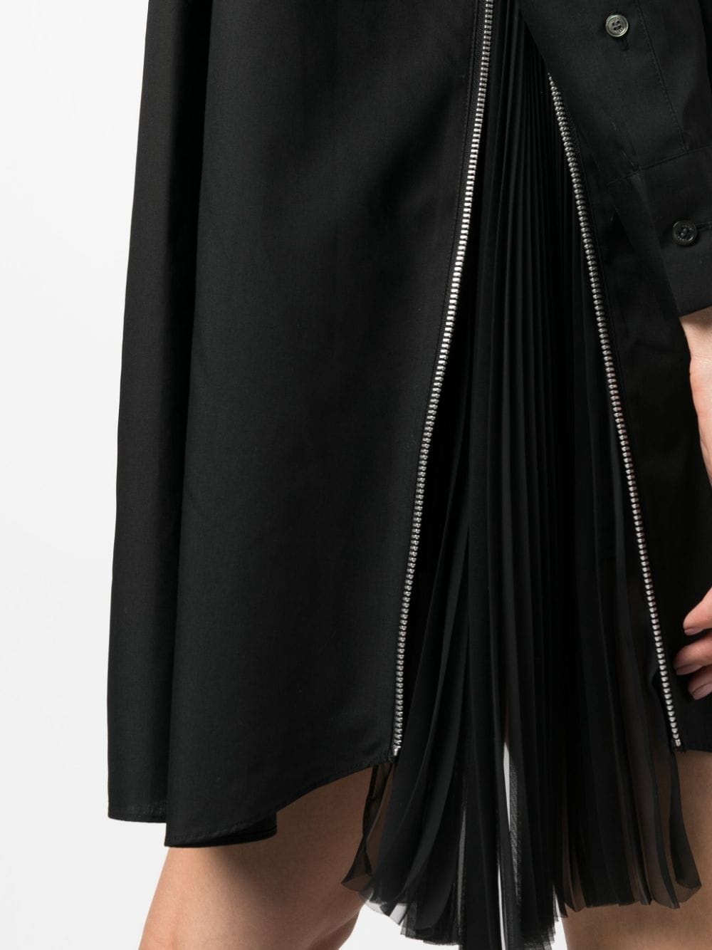 zip-detail mini shirtdress - 5