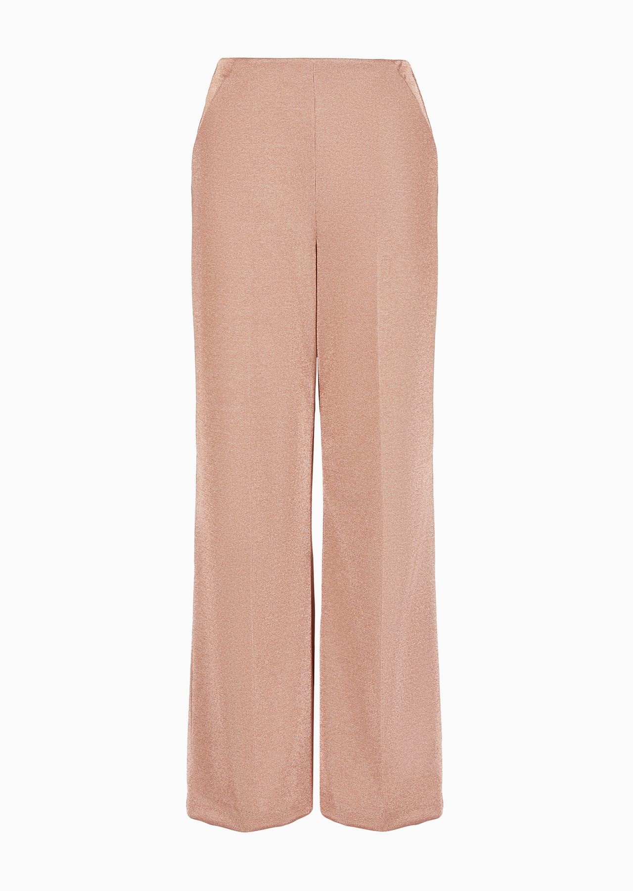 Flat-front, viscose bonded jersey trousers - 1