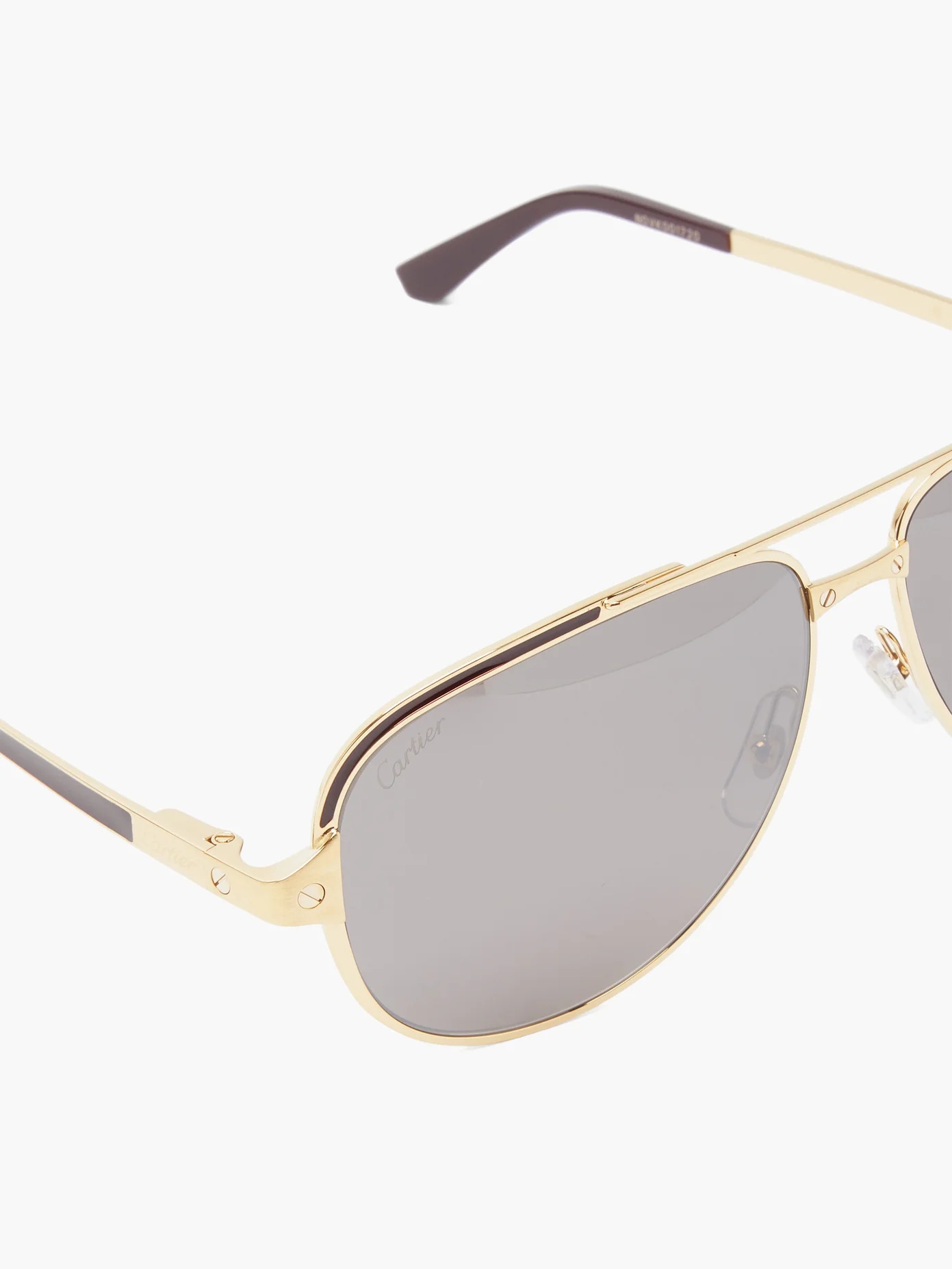 Santos de Cartier aviator metal sunglasses - 6