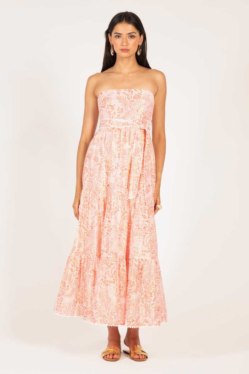 Long Dress Thelma - Orange Palmarosa 3