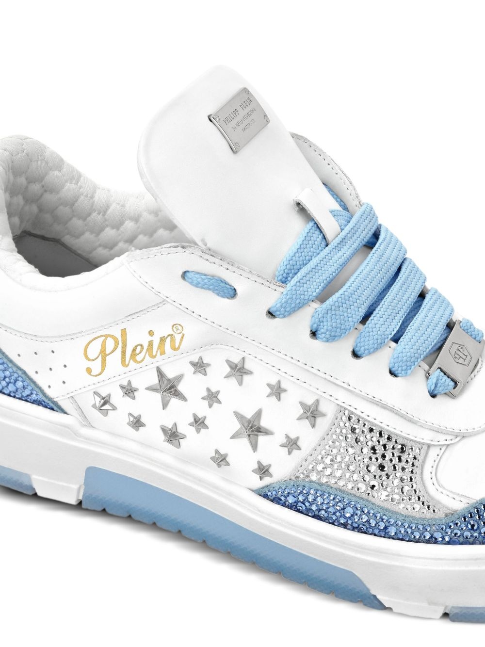 studded leather sneakers - 4