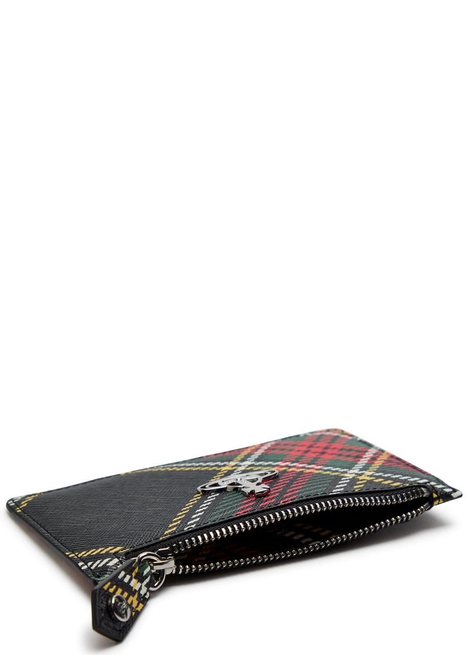 Vivienne Westwood Tartan-print Leather Card Holder - 4