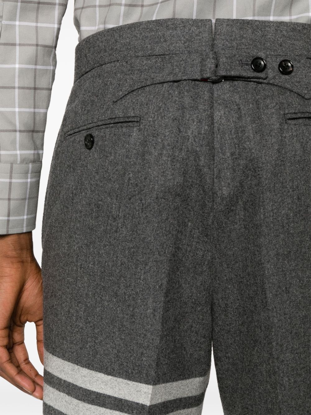 low-rise drop-crotch tailored trousers - 5