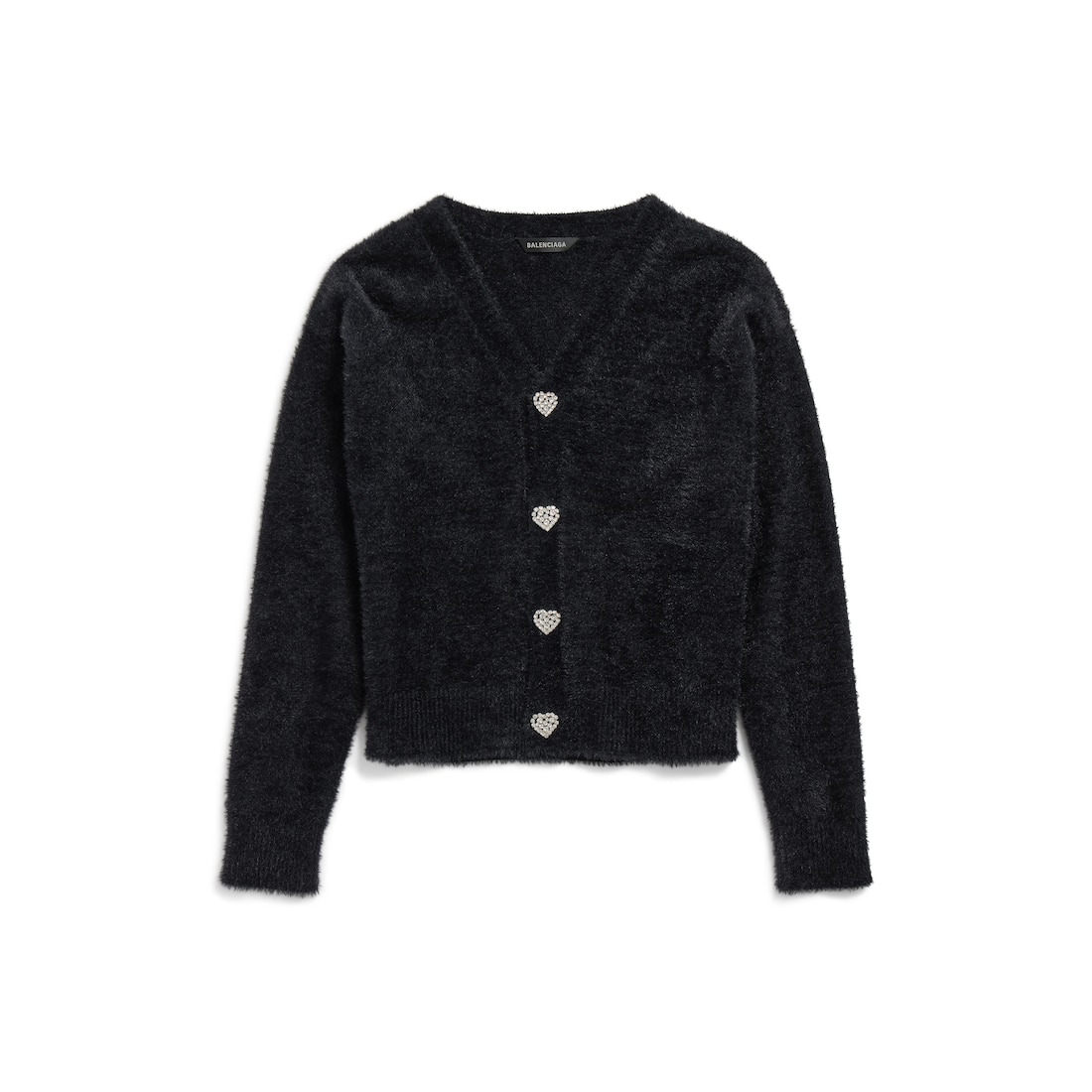 Women's Fluffy Cardigan in Black - 1