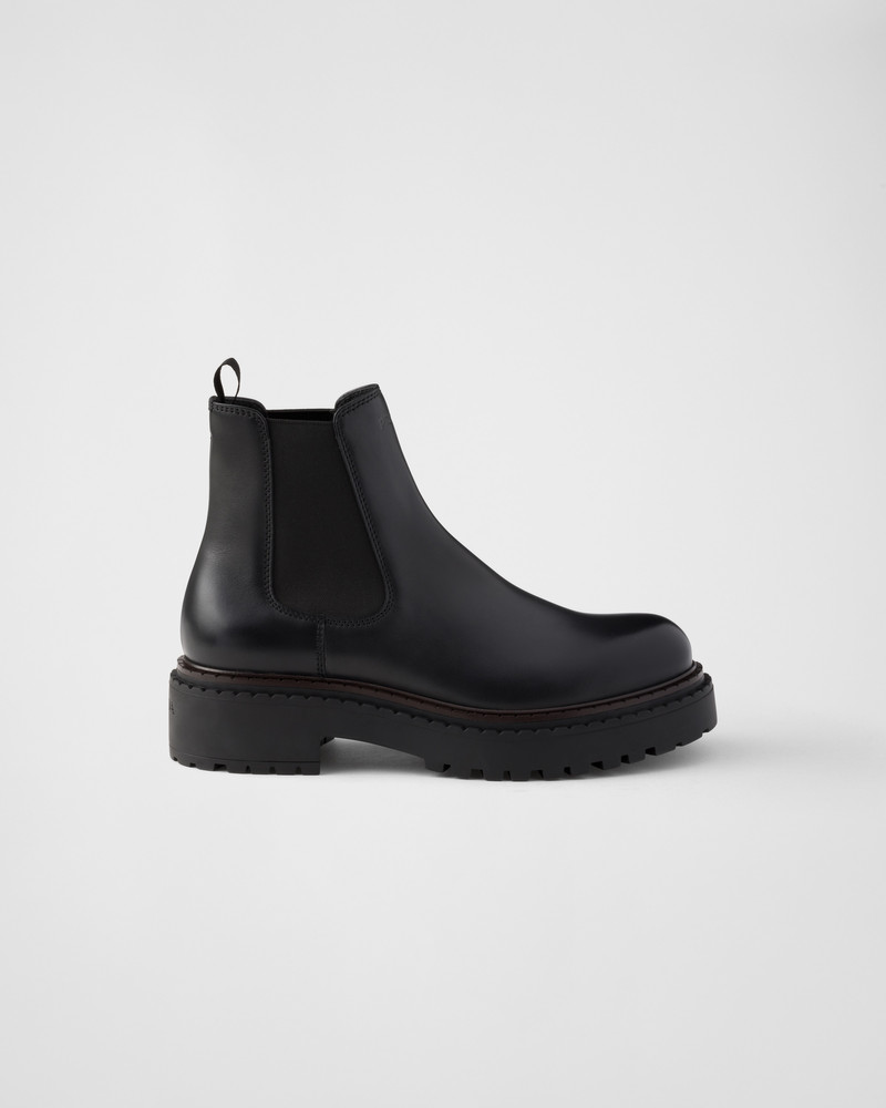 Prada Leather Chelsea boots outlook
