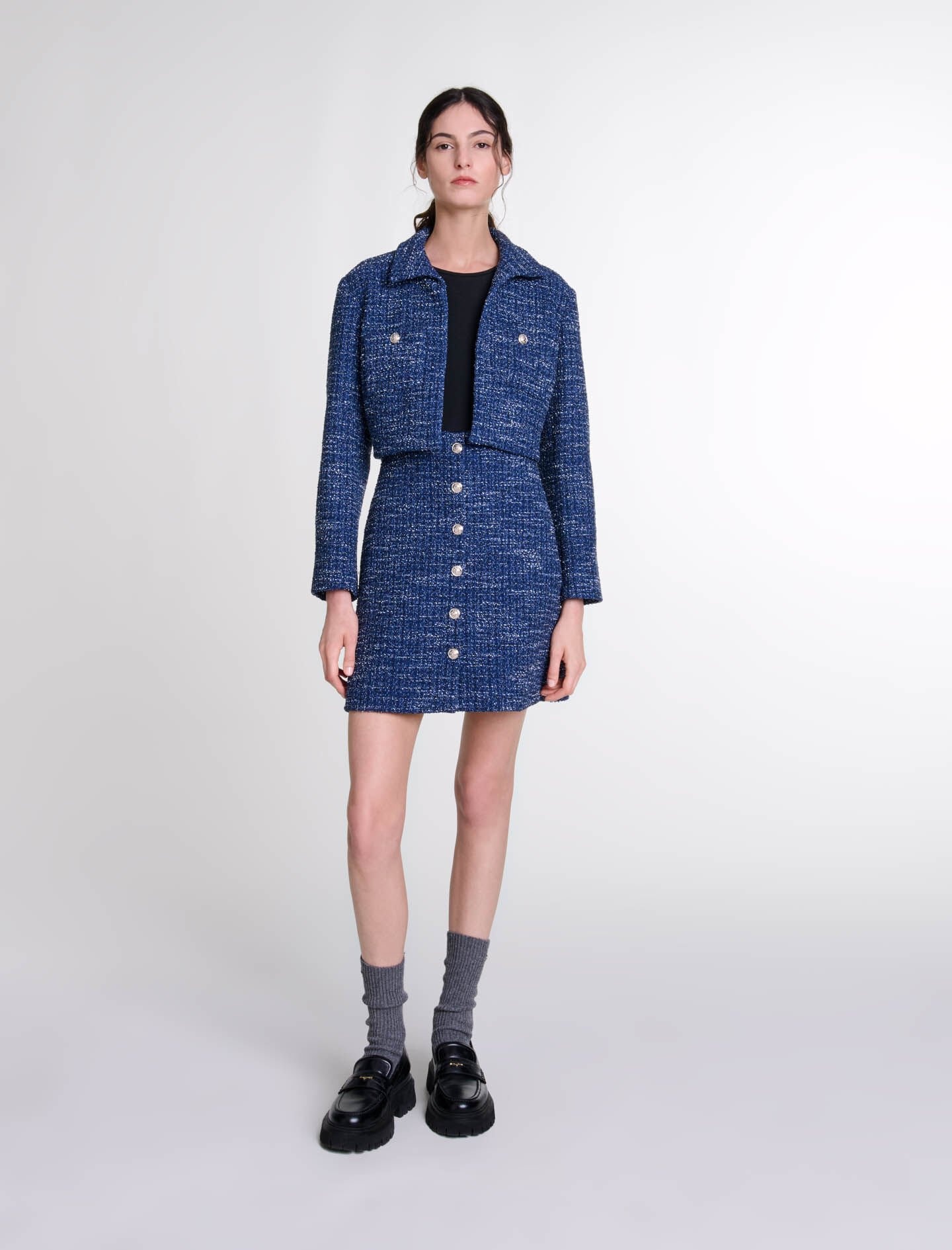 2-in-1 tweed dress - 2