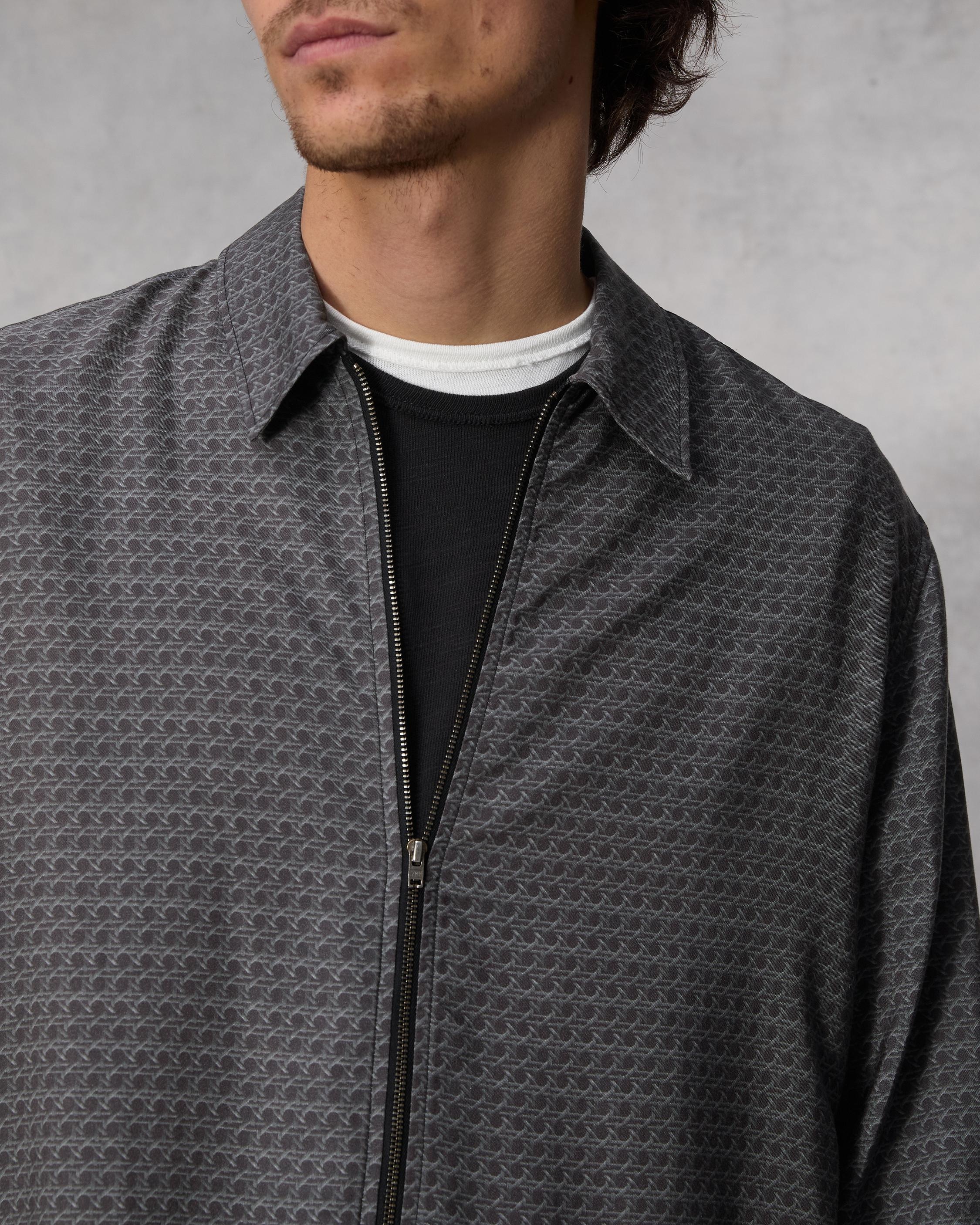 Blouson Printed Cotton Zip Shirt
Relaxed Fit - 6