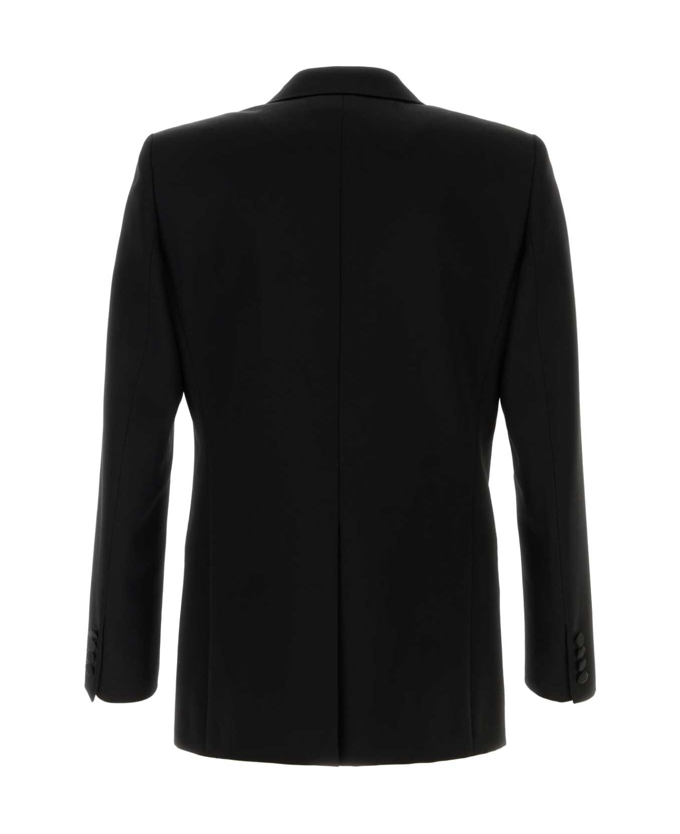 Black Wool Blazer - 2