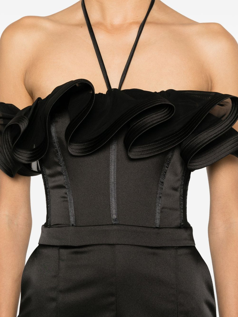 ruffled corset-style jumpsuit 5