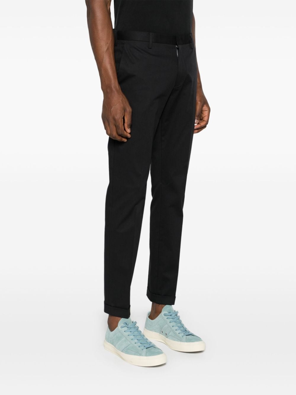 mid-rise tapered chinos - 3