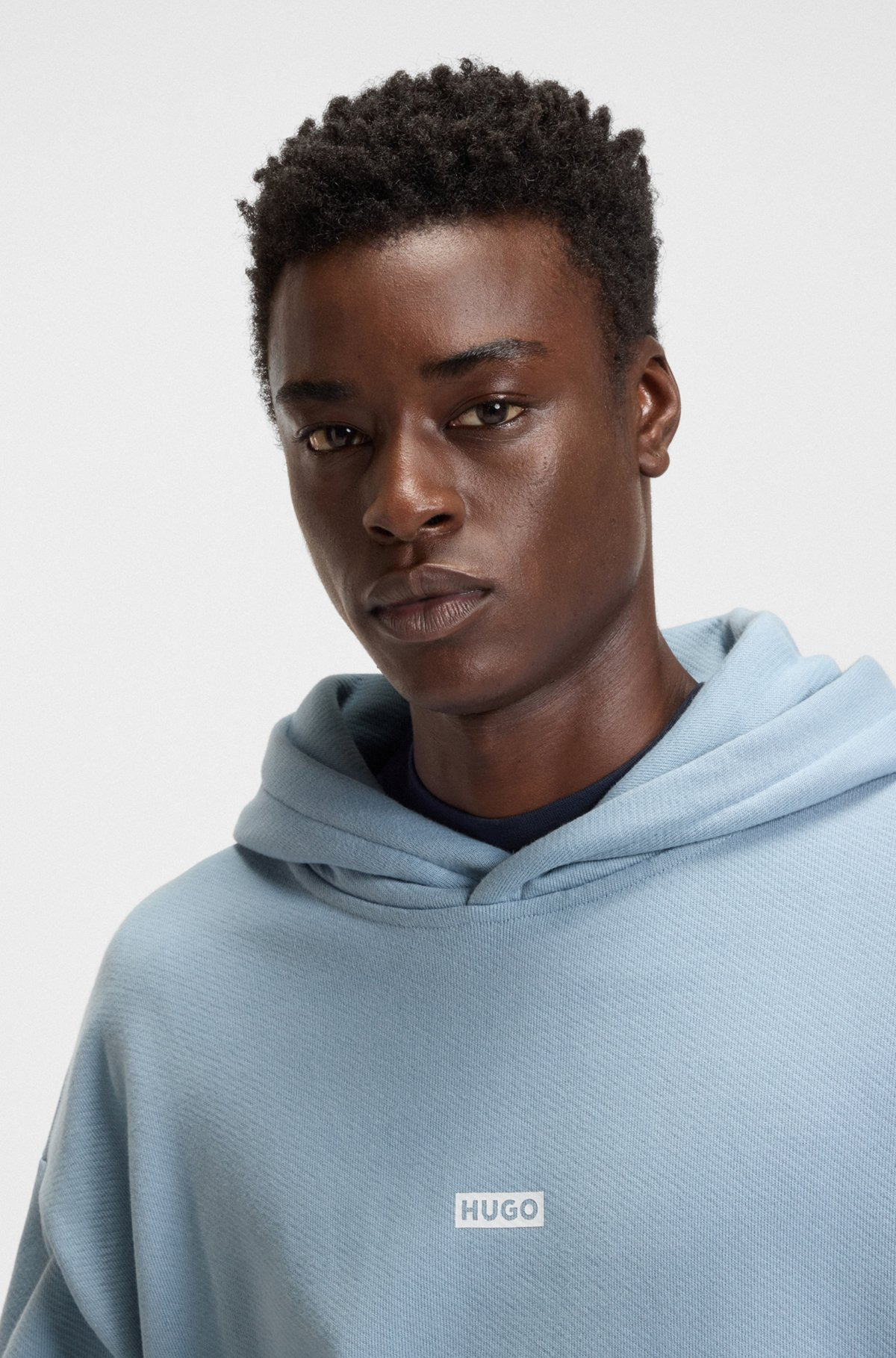 COTTON-TERRY LOOSE-FIT HOODIE WITH LOGO DETAILS - 3