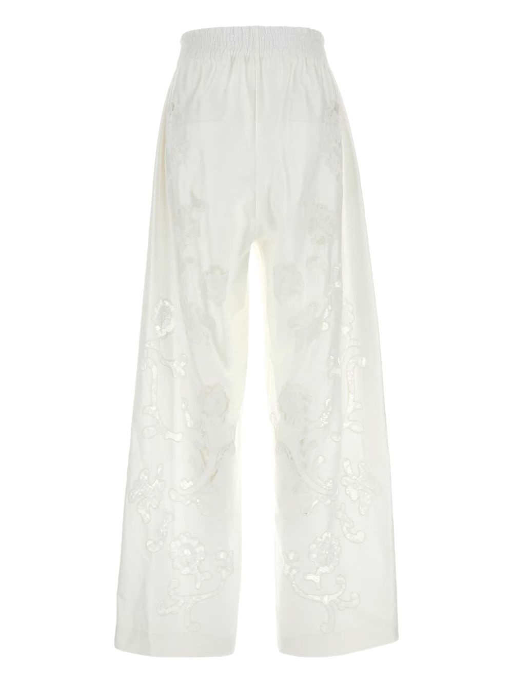 wide-leg poplin trousers - 2