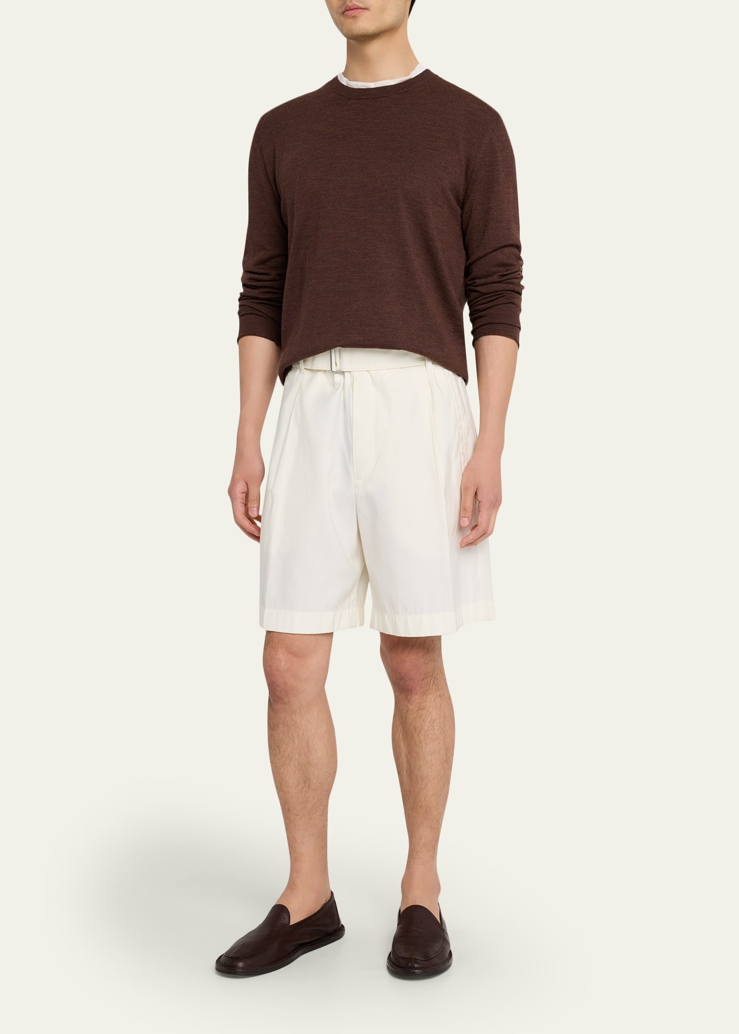 Men's Mouline Wool Crewneck Sweater - 2