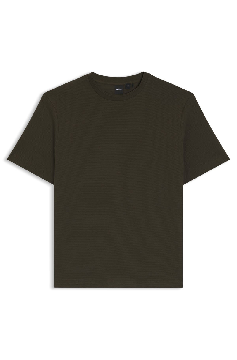 COTTON-BLEND T-SHIRT WITH BUBBLE-JACQUARD STRUCTURE 1