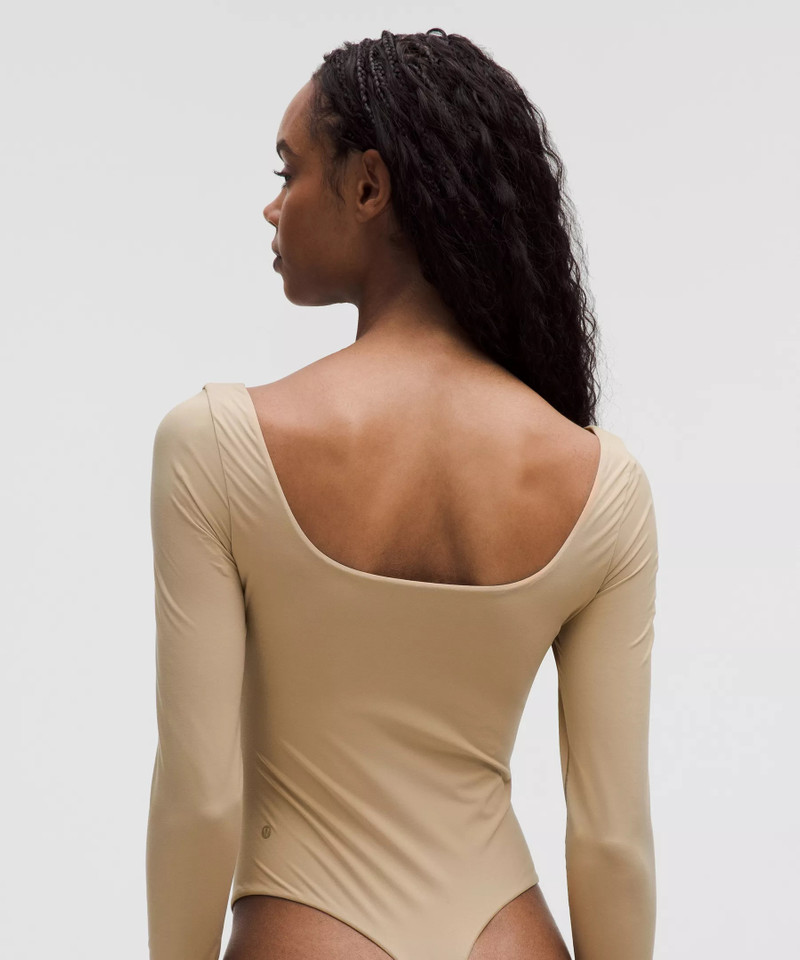 Wundermost Ultra-Soft Nulu Square-Neck Long-Sleeve Bodysuit 3