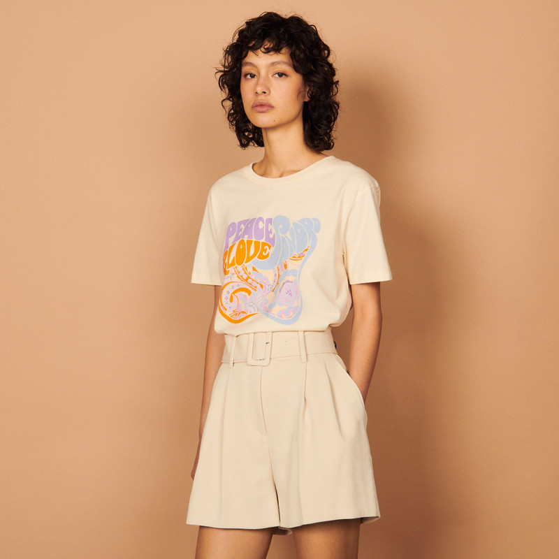 Sandro Flowing high-waisted shorts outlook