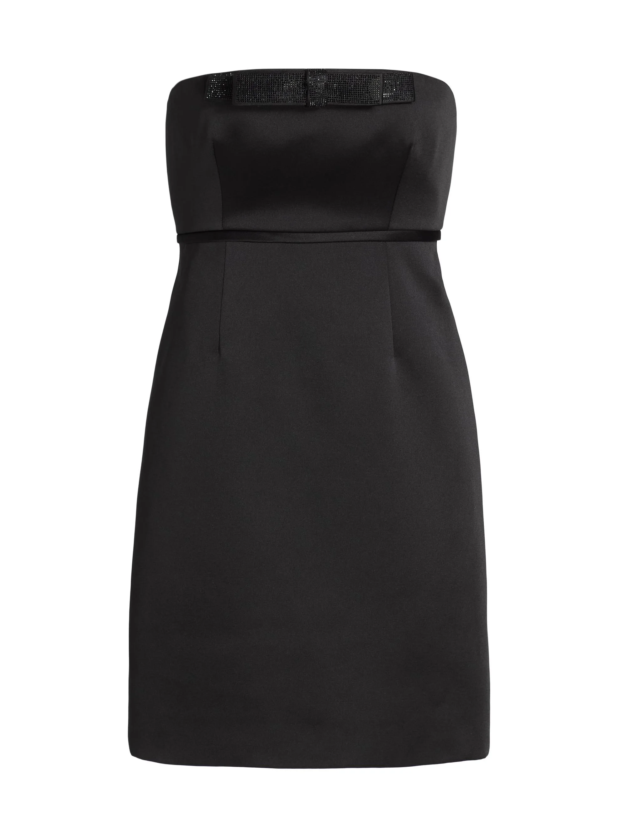 Women's Robin Duchess Satin Strapless Minidress - Black - 1
