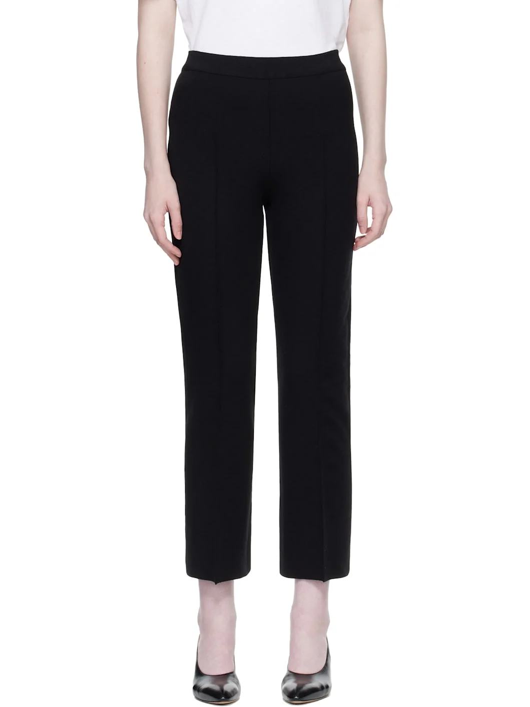 Black Merino Kick Trousers - 1