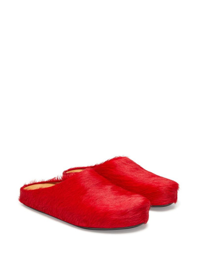 Marni Fussbett calf-hair slippers outlook
