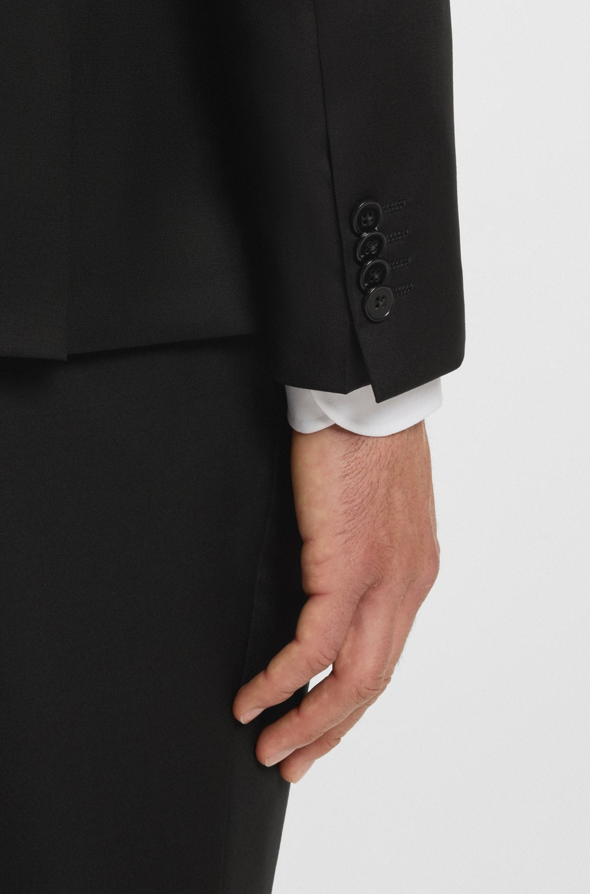 SINGLE-BREASTED JACKET IN VIRGIN-WOOL SERGE - 6