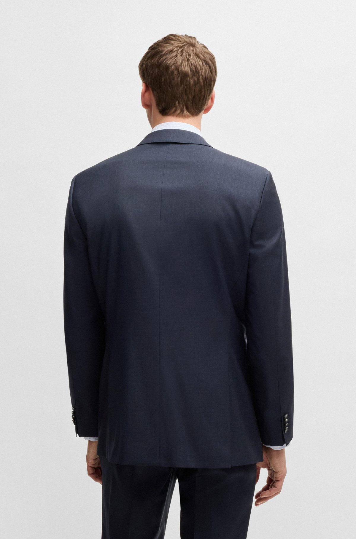 SLIM-FIT SUIT IN VIRGIN WOOL - 3