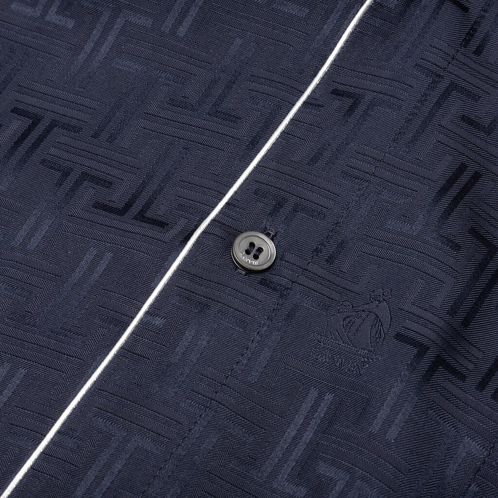 LANVIN JASKET SHIRT PLASTRON PRINTED - MIDNIGHT BLUE - 3