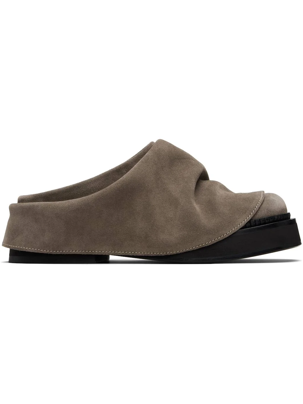 Taupe Mini Robin Sabot Loafers - 1