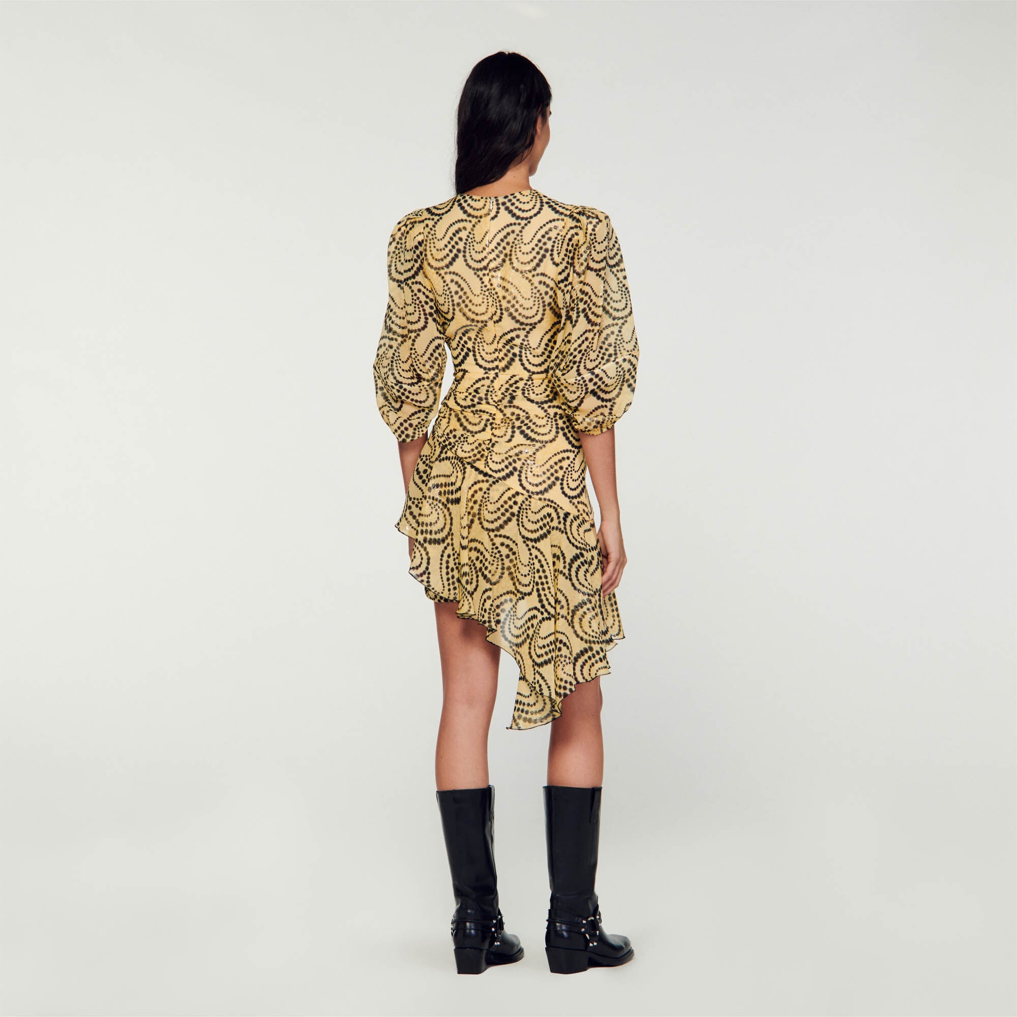 PAISLEY PRINT ASYMMETRIC DRESS - 6