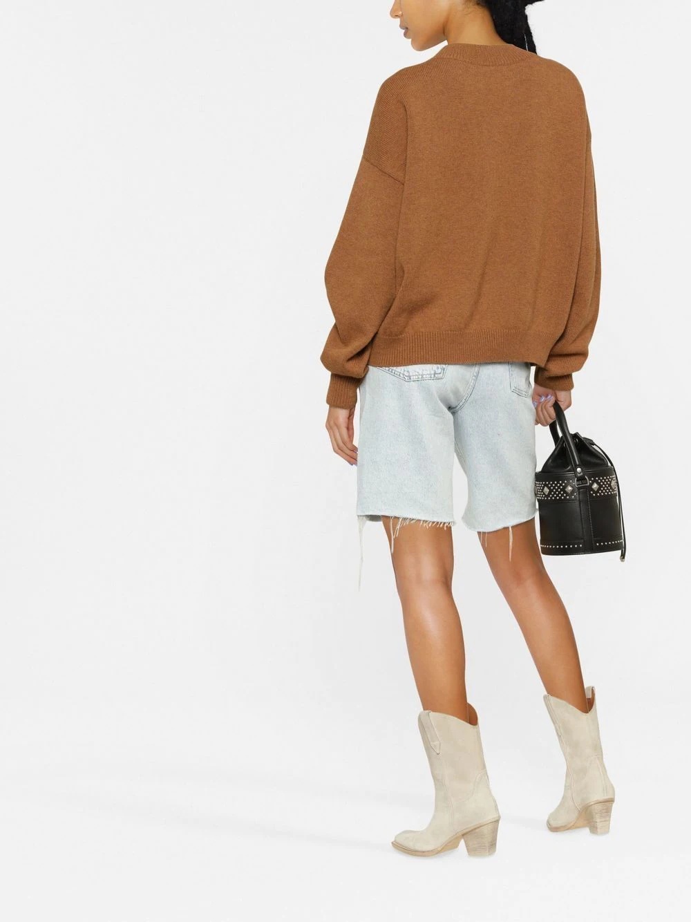 crochet-embellished jumper - 3