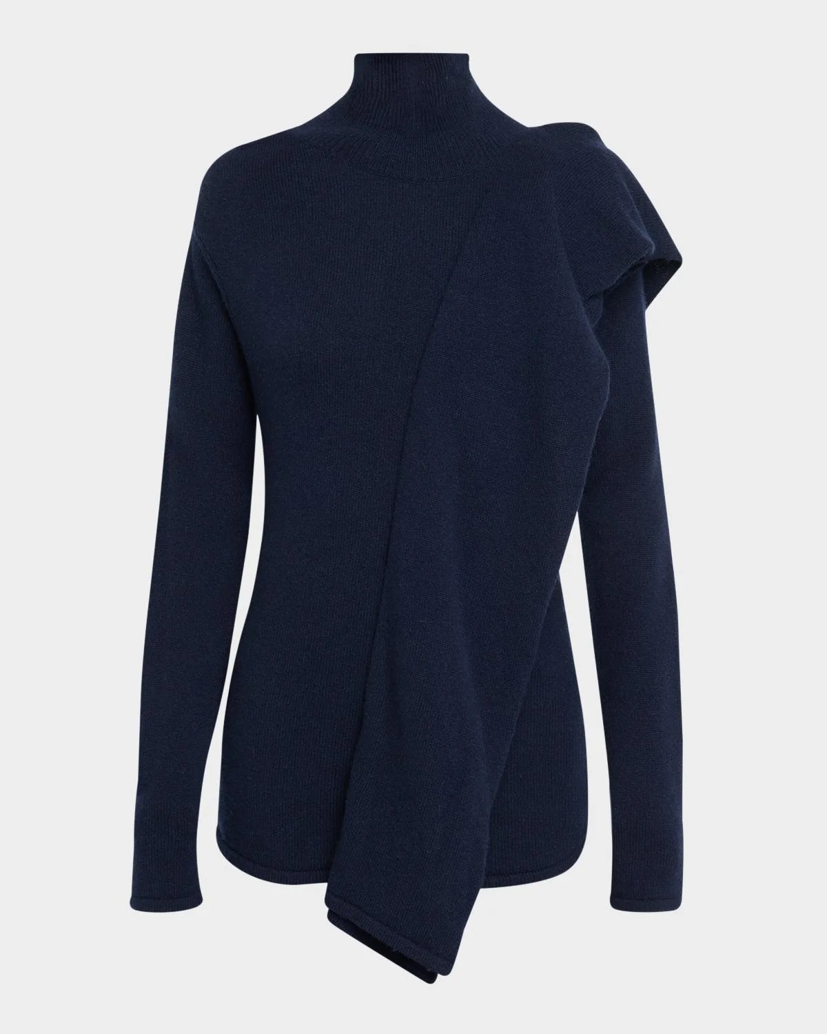 Melissime Turtleneck Wool-Cashmere Ruffle Sweater - 1