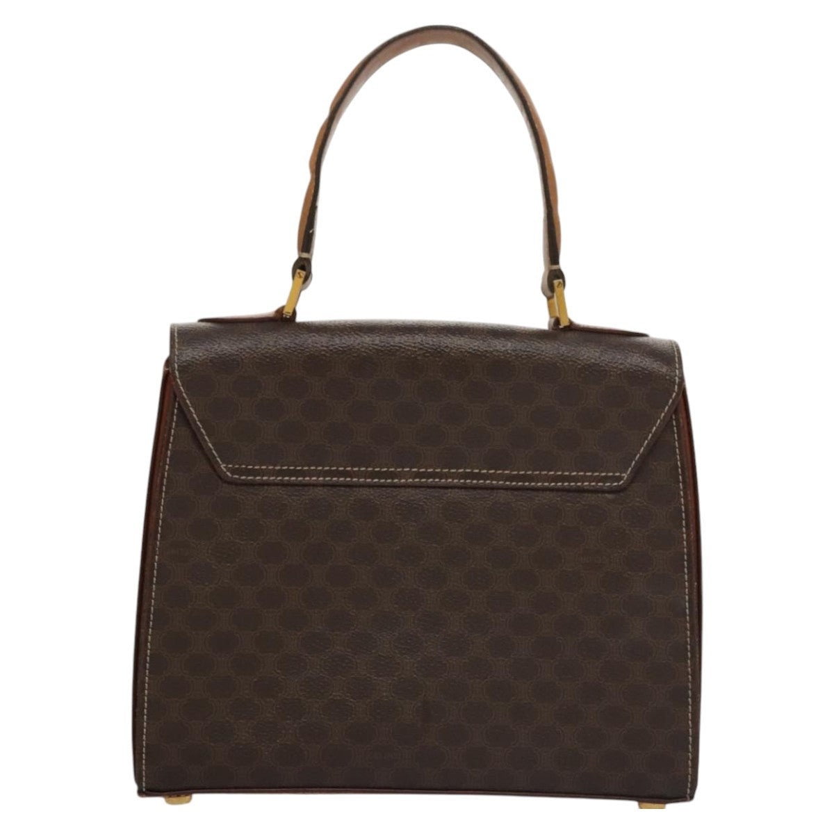 CELINE Macadam Canvas Hand Bag Pvc Leather Brown - 2