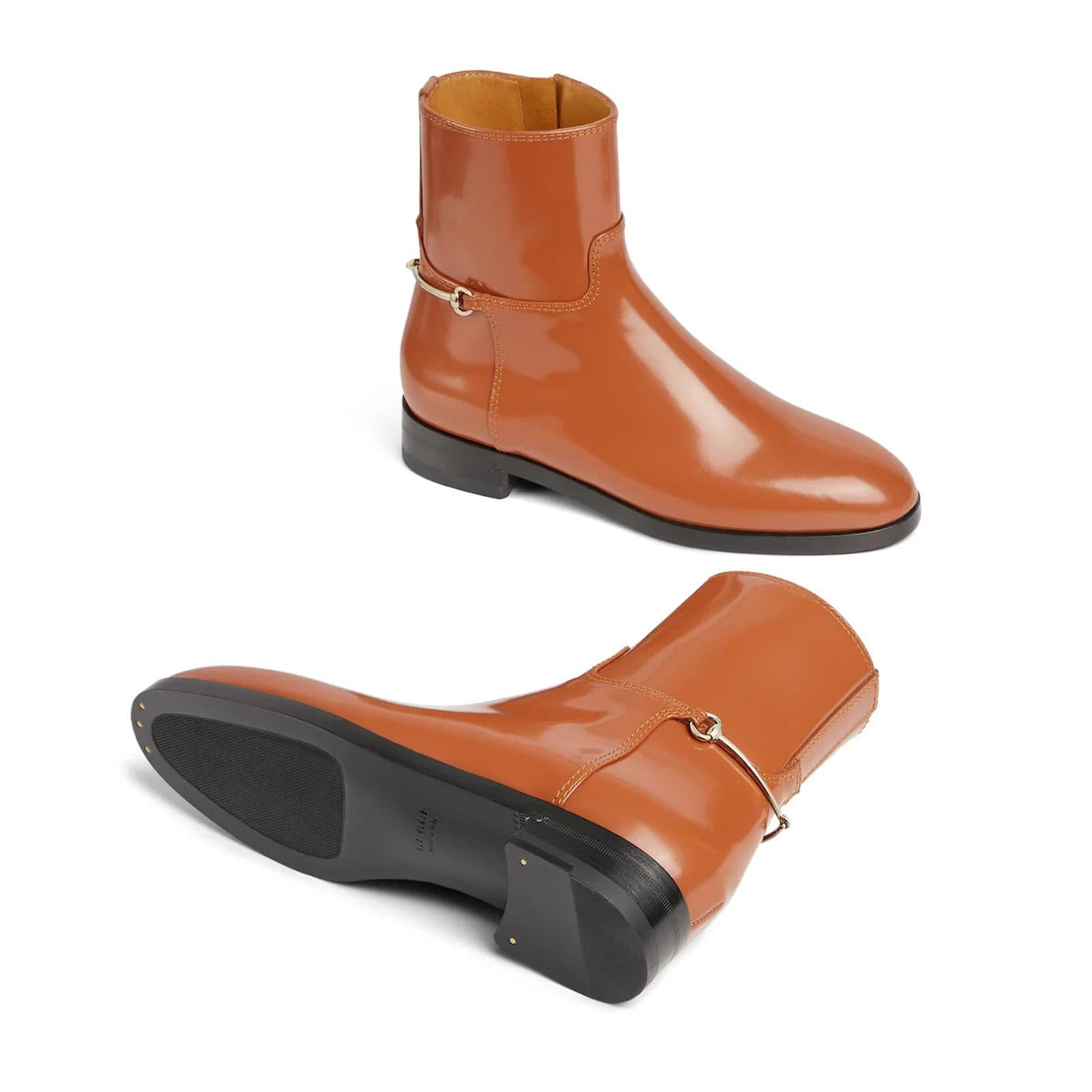 Gucci Slim Horsebit Leather Ankle Boot - 3