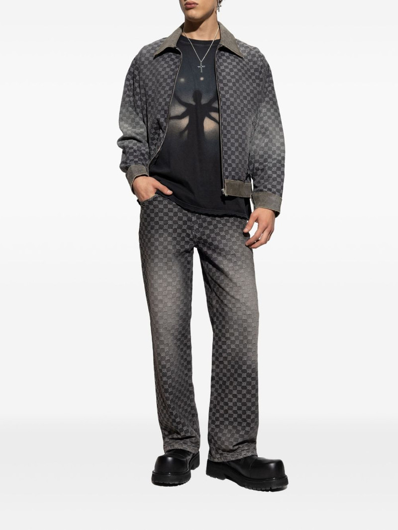 MISBHV monogram-patterned denim jacket outlook