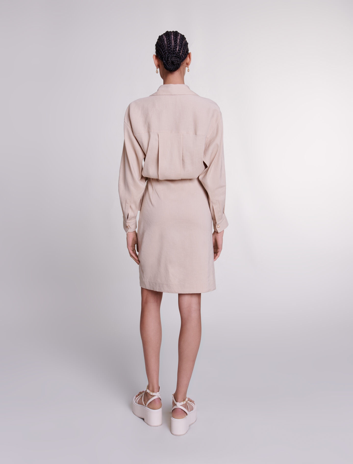 Linen midi dress - 5