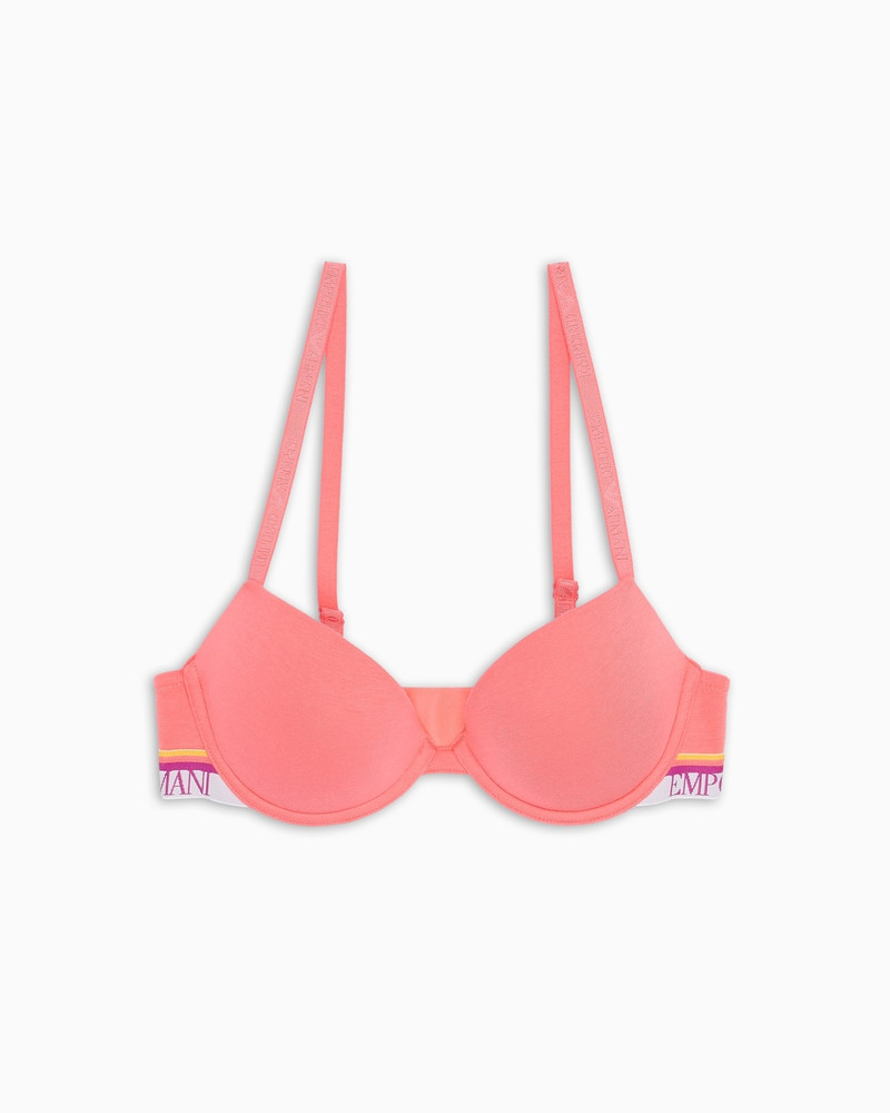 ASV ICONIC ORGANIC-COTTON PUSH-UP BRA WITH LOGO UNDERBAND 1