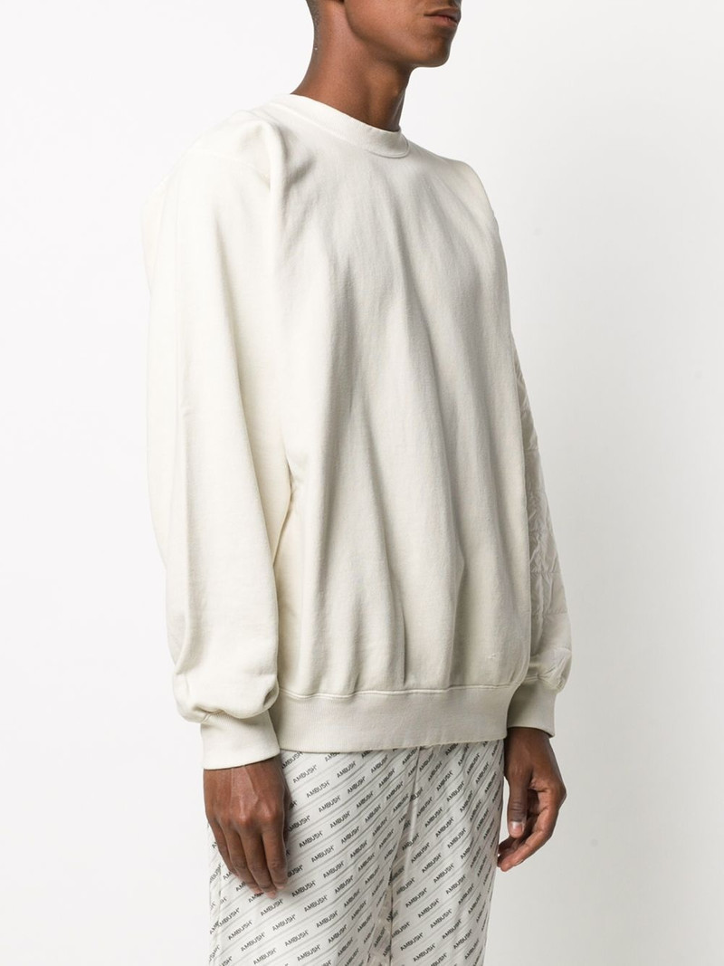 quilted crew neck sweatshirt 3