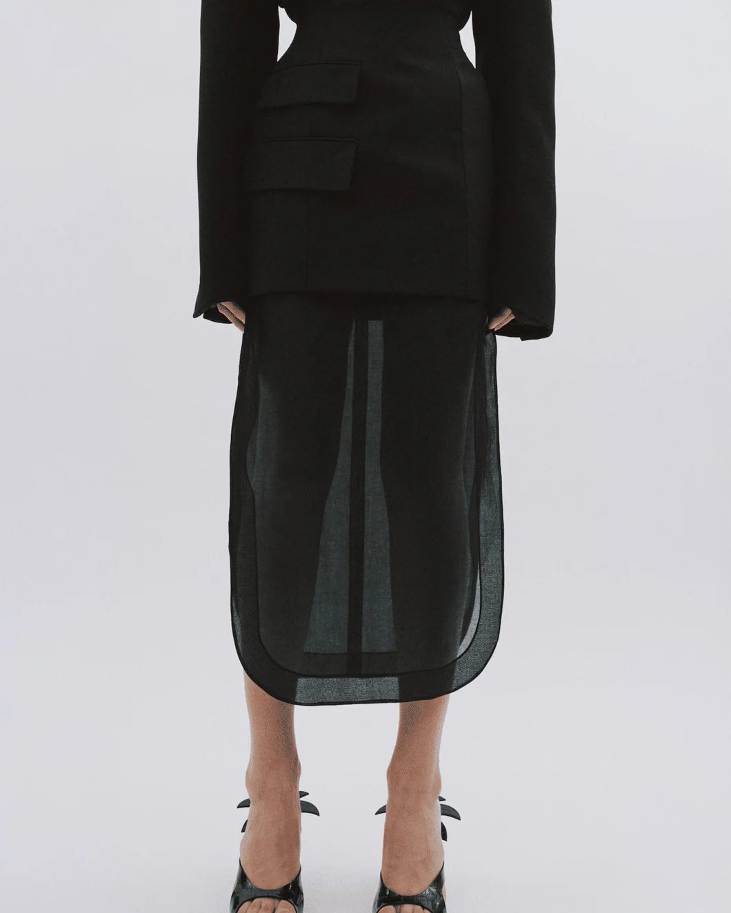 BASQUE SKIRT WITH ORGANZA LAYER - 2