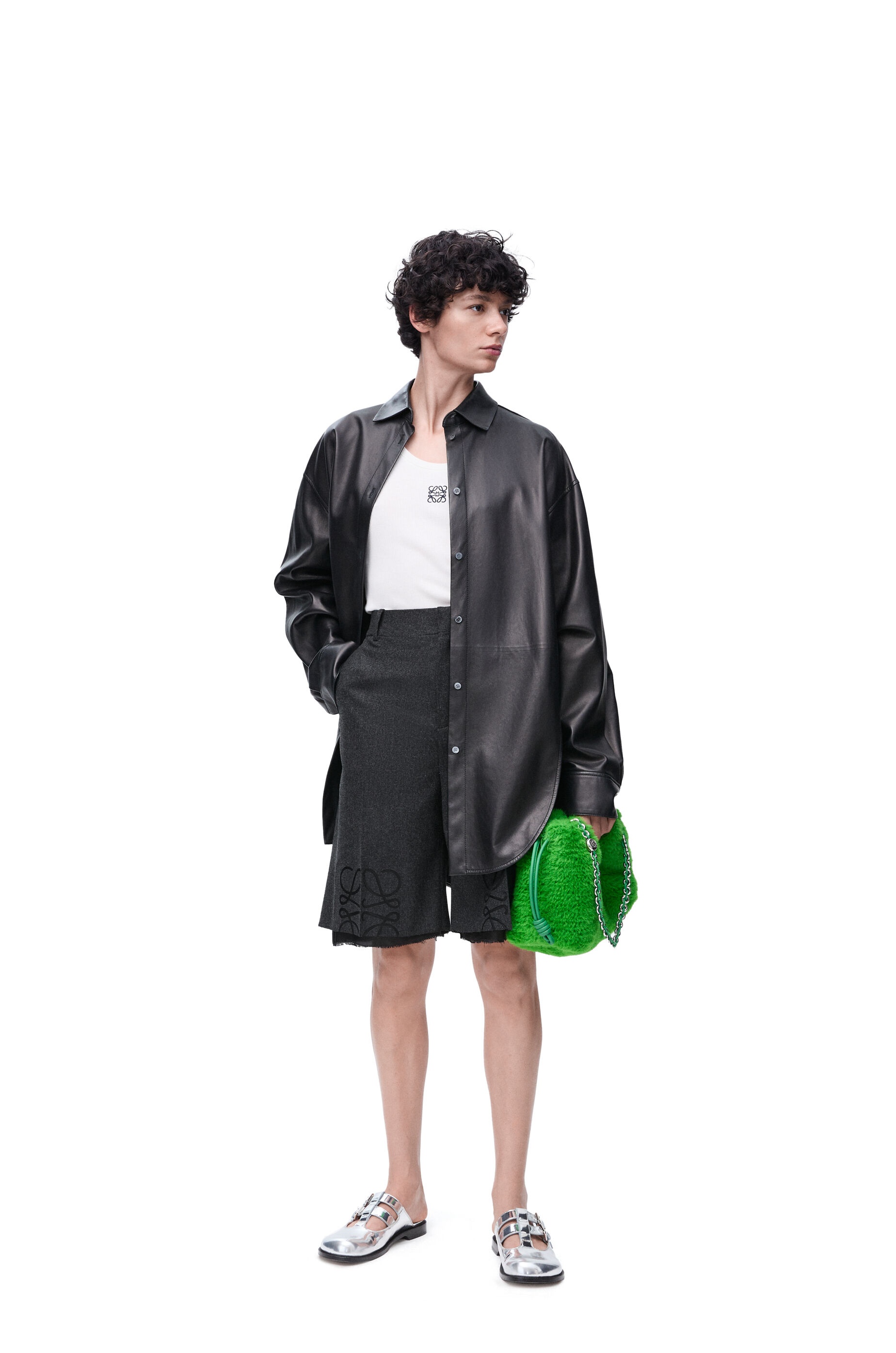 Anagram shorts in wool and cashmere - 2