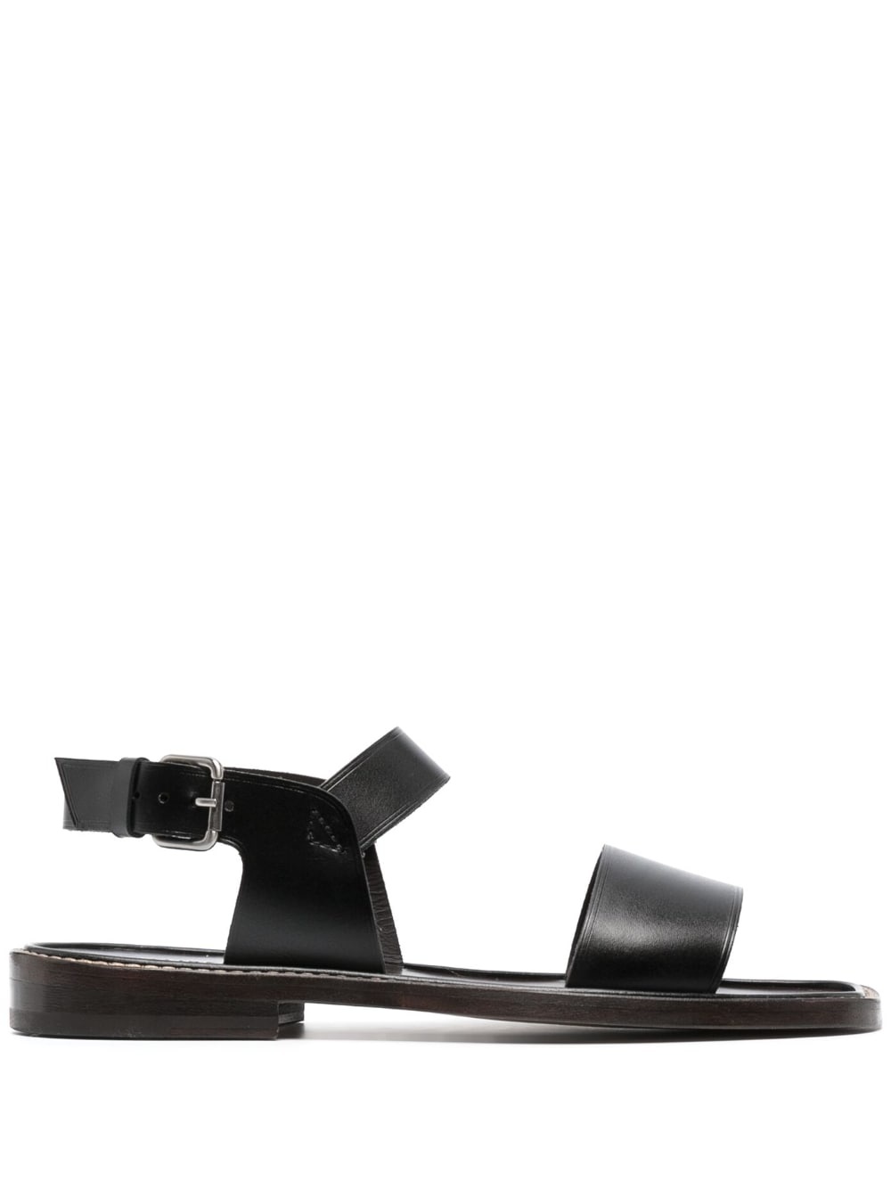 square-toe flat sandals - 1