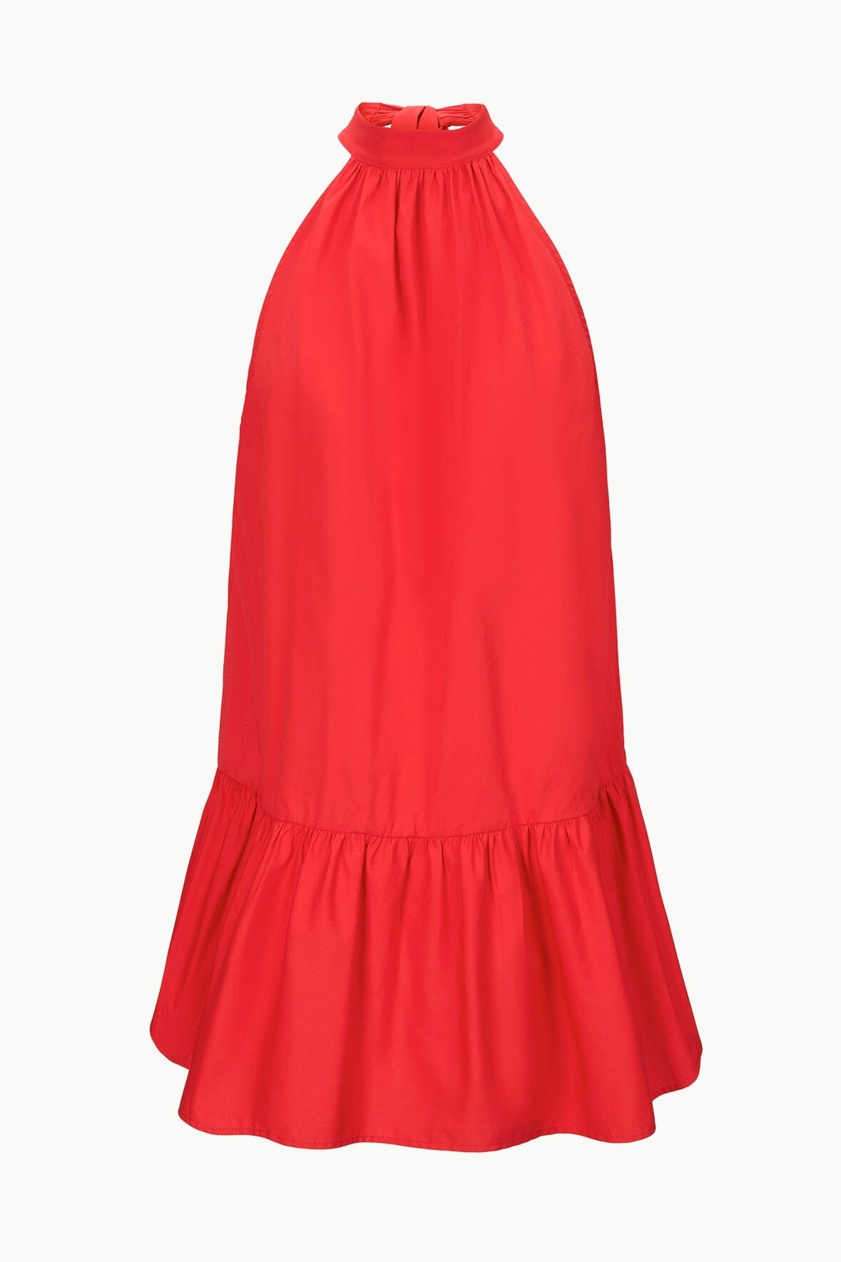 STAUD MINI MARLOWE DRESS RED ROSE - 1