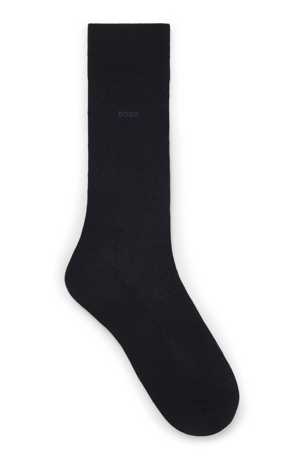 REGULAR-LENGTH SOCKS IN A MERCERISED-COTTON BLEND - 1