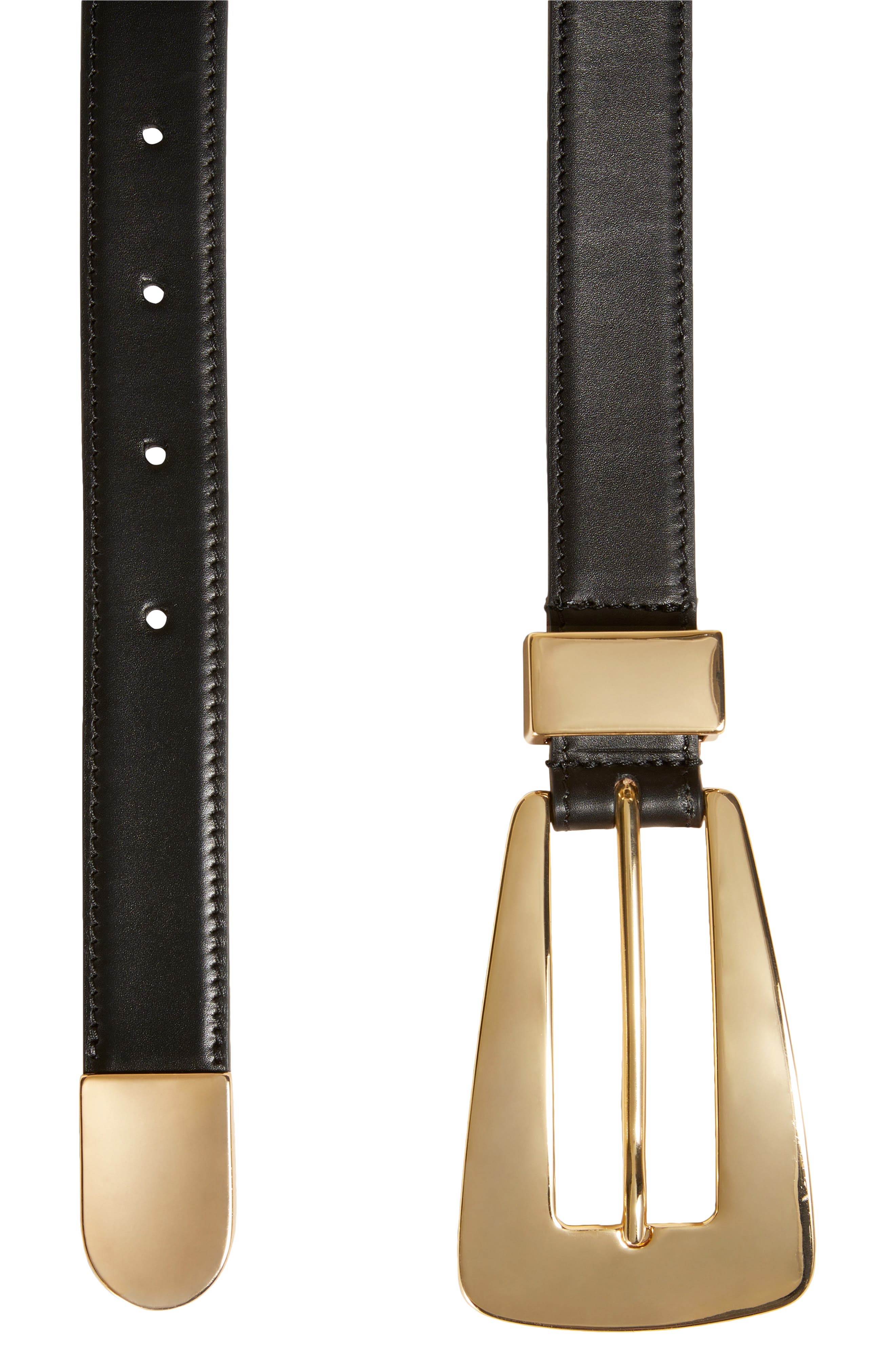 Khaite Lucca Leather Belt in Black at Nordstrom - 2