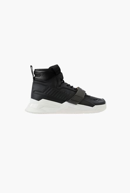 Black leather B-Ball sneakers - 1