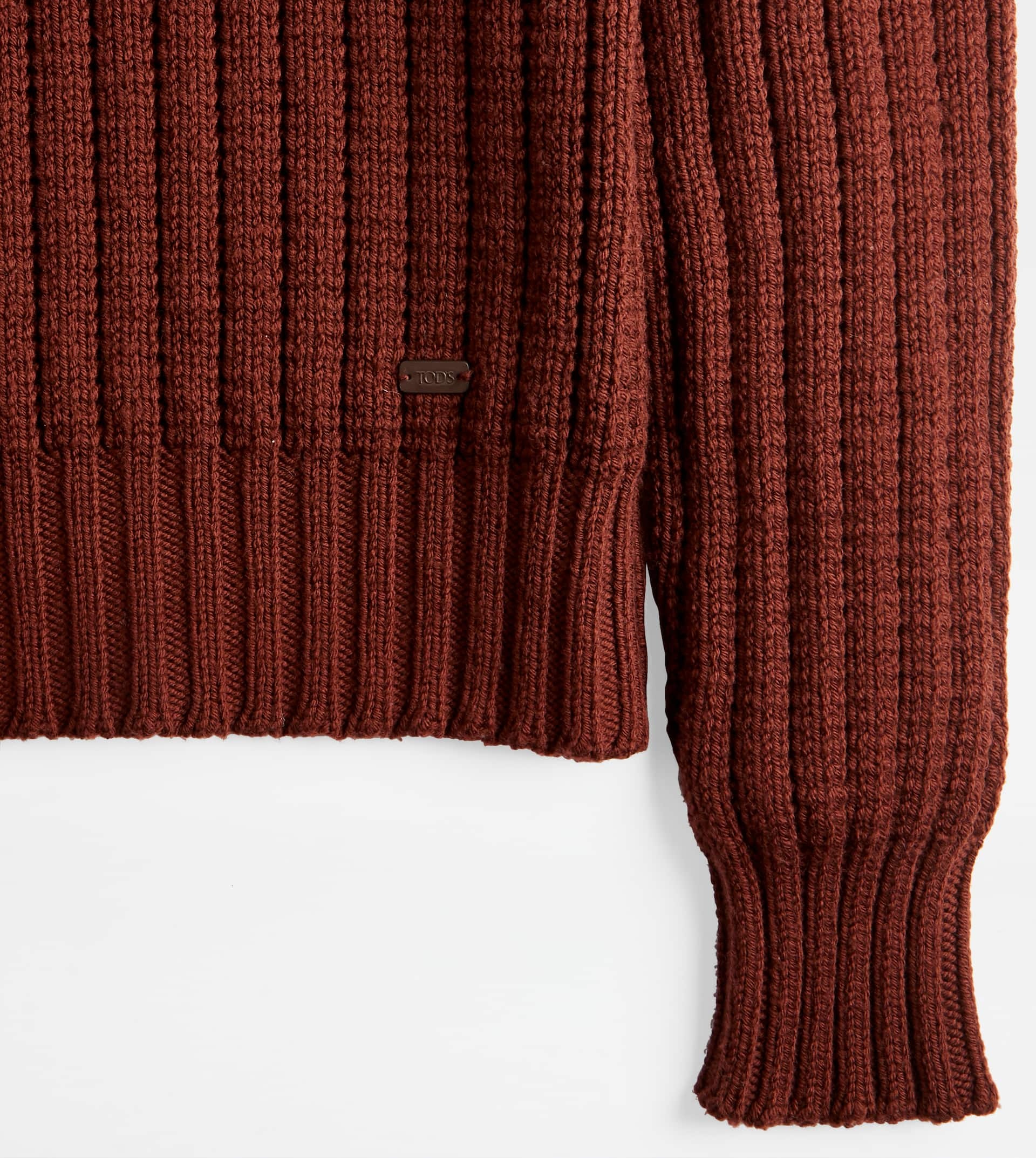 SWEATER IN WOOL - BROWN - 3